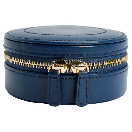 WOLF Sophia Blue Round Travel Zip Case image number 0
